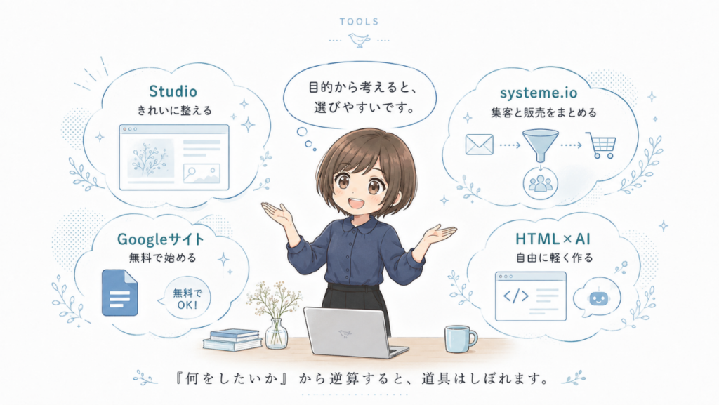 今おすすめしたいホームページ作成ツール4選