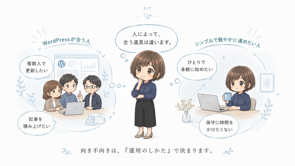 「やっぱりWordPressが必要な人」と「本当に不要な人」の違い